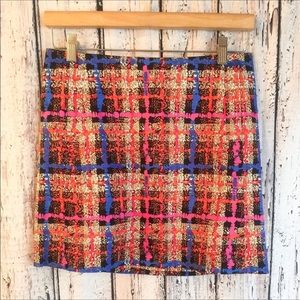 J. Crew NWT Skirt with fun plaid pattern Size 2